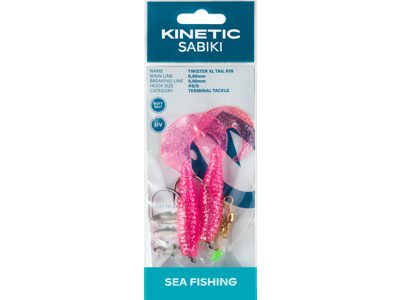 KINETIC TWISTER XL TAIL RIG #8/0 - PINK GLITTER