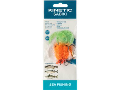 KINETIC TROLLFLY RIG #6/0 - GREEN ORANGE