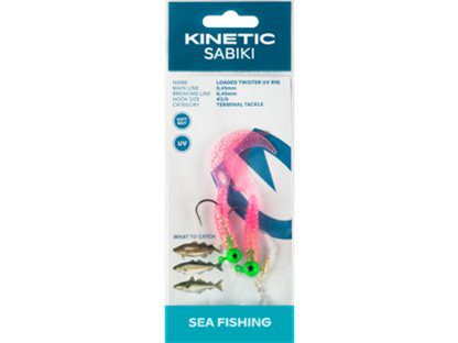 KINETIC LOADED TWISTER UV RIG #2/0 PINK GLITTER