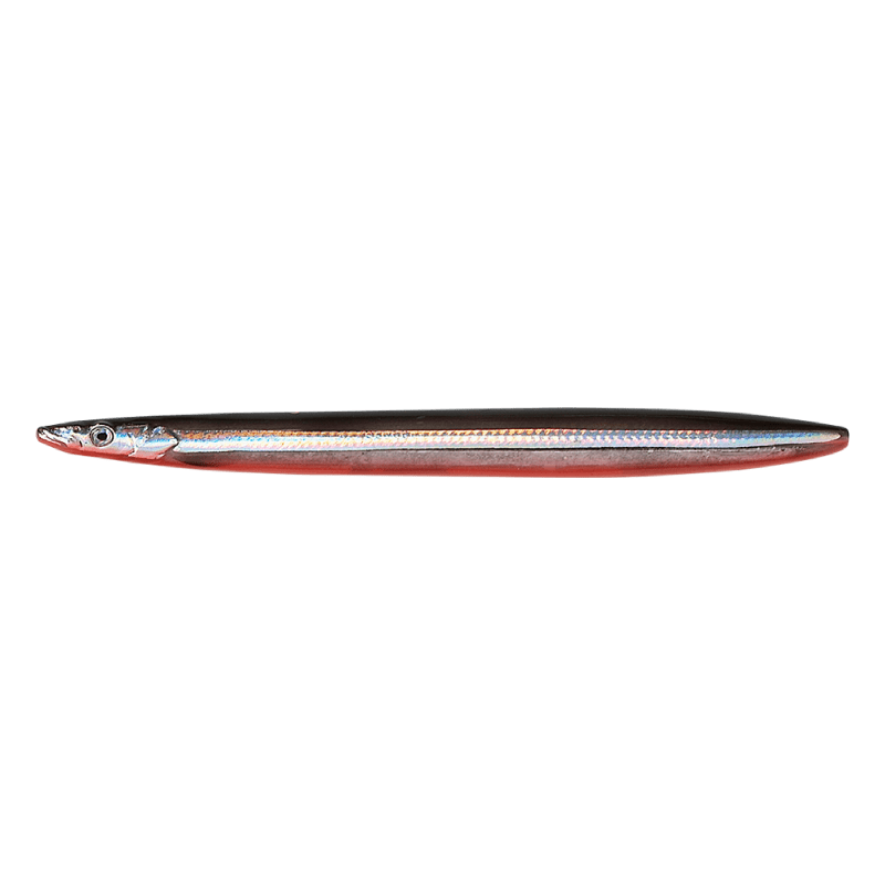Savage gear Line thru Sandeel 11 Gram - SORT RØD UV
