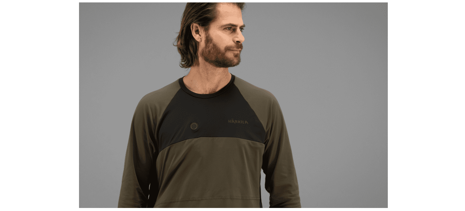 Härkila Heat L/S t-shirt willow green/black - Billede 6