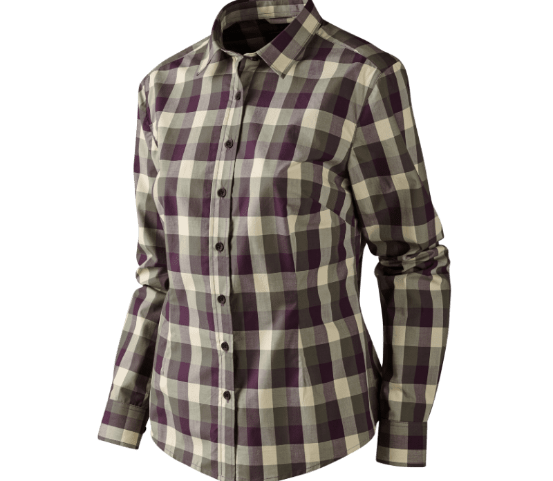 Härkila Lara Lady skjorte - Plum perfekt check