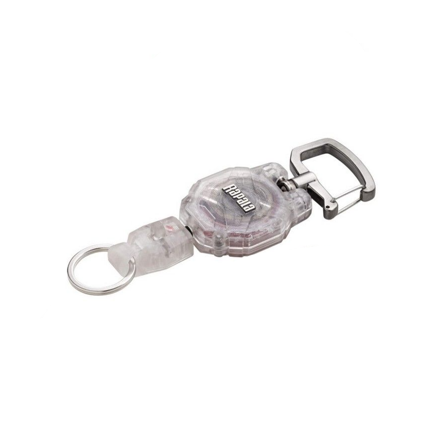 Mousqueton Rapala RCD Small Retractable Lanyard - Porte-outil Pêche Rétractable 360° - Clip Rapide Zinc Robuste