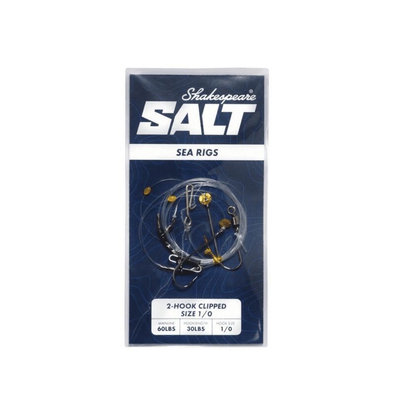 Shakespeare Salt Sea Rig - 2-Hooks Clipped Size 1/0