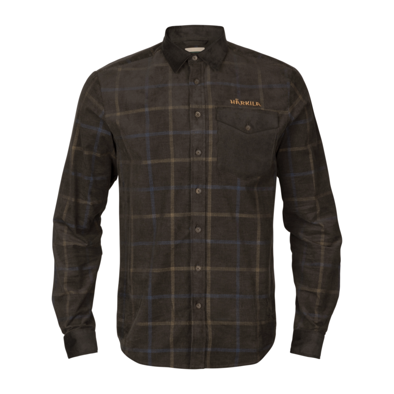 Härkila kaldfjord Corduroy Check Skjorte - Shadow Brown
