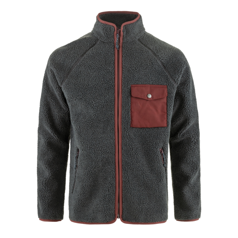 Fjällräven Vardag Pile Fleece M - 030-352/Dark Grey-Maroon