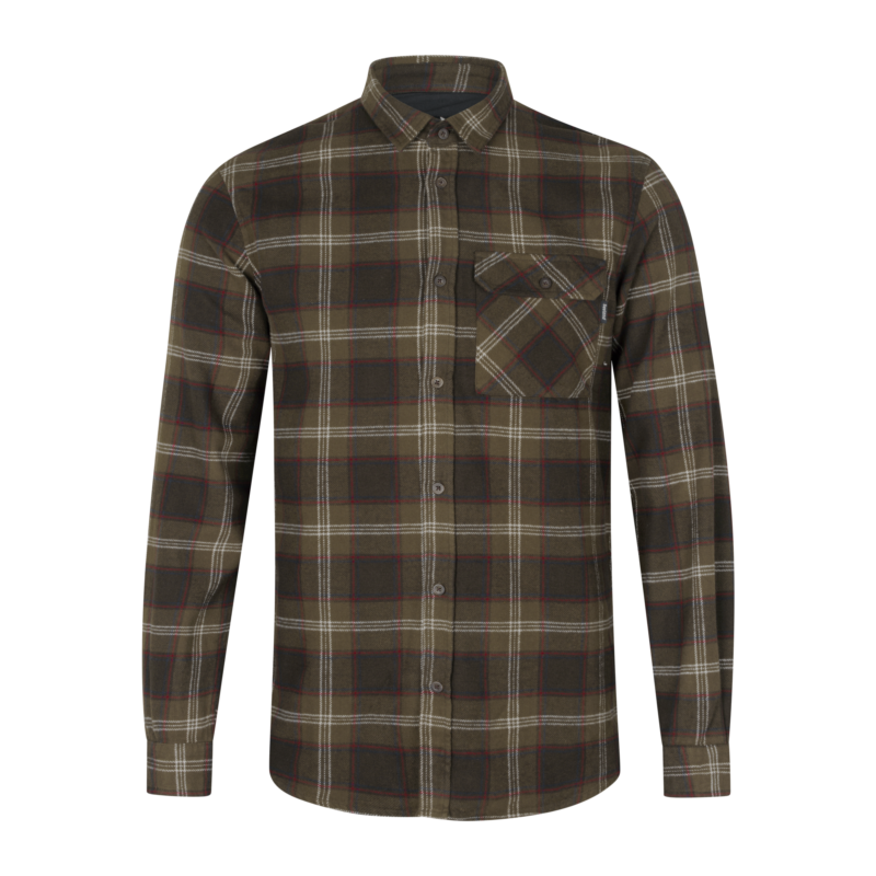 Seeland Glen Flannel Skjorte - Pine Green Check