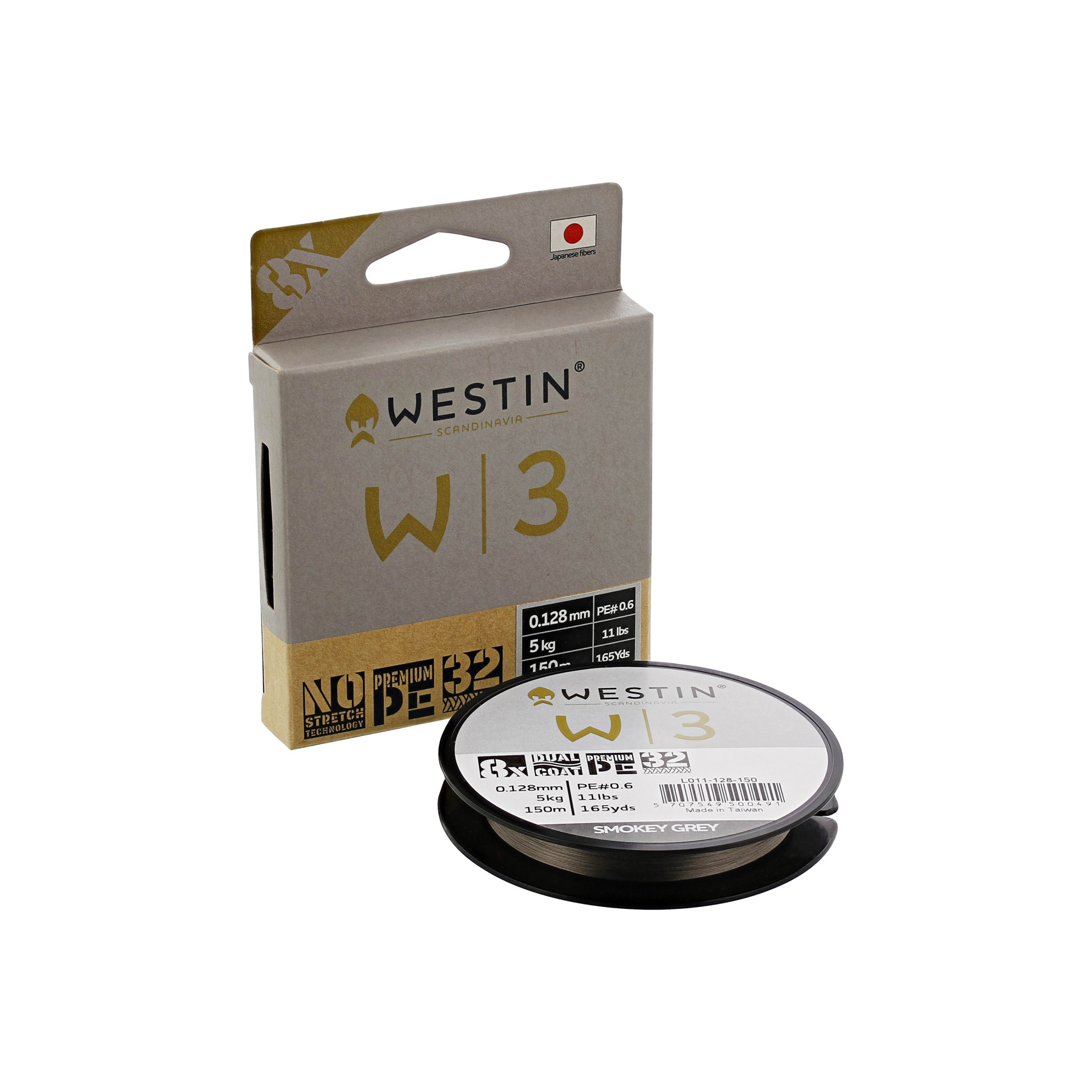 Westin W3 8 Braid Smokey Grey - 150 Meter