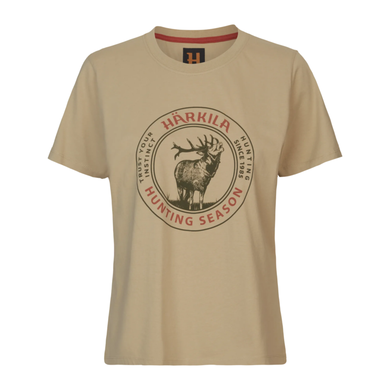 Härkila Stag Badge S/S T-shirt W - Sand