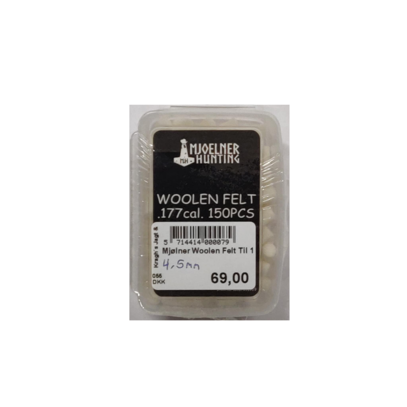 Mjølner Hunting Woolen Felt Til 177cal./4,5mm 150stk.