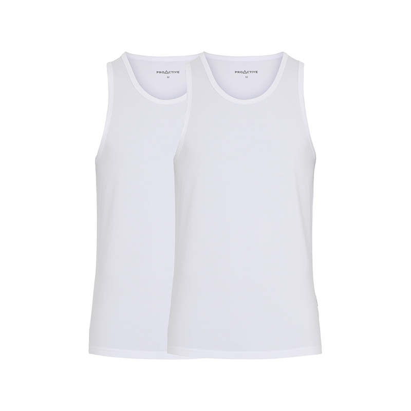 ProActive Bamboo Singlet 2-Pack - Hvid