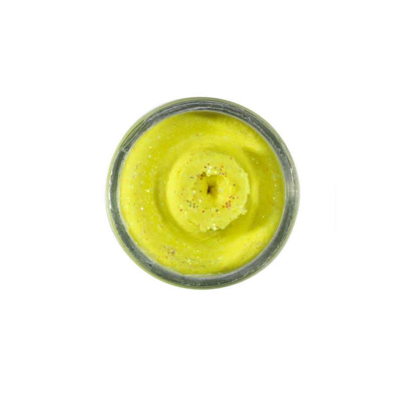 Powerbait Natural Glitter Trout Dough - Liver Sunshine Yellow Glitter
