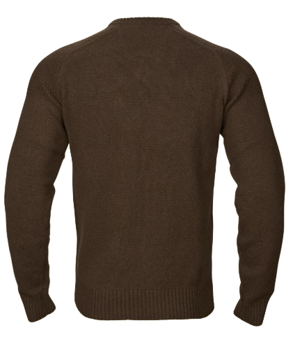 Harkila Vincent Merino V neck Pullover Demitasse Brown