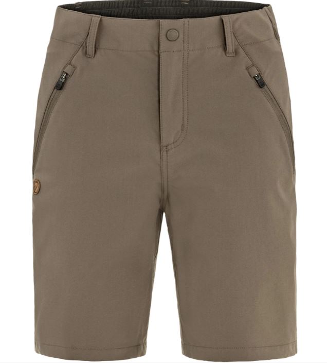 Abisko Trail Stretch Shorts Women Suede Brown