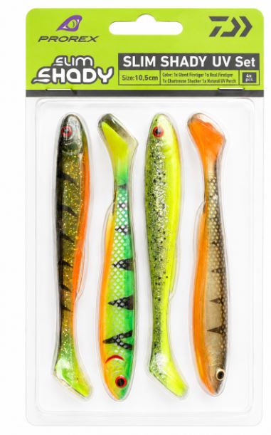 Daiwa Prorex Slim Shady 10,5CM 4STK UV Set