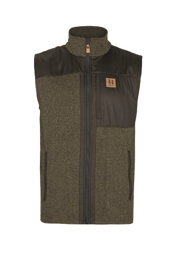 Harkila Kalix Fleece Vest Willow Green / Shadow Brown