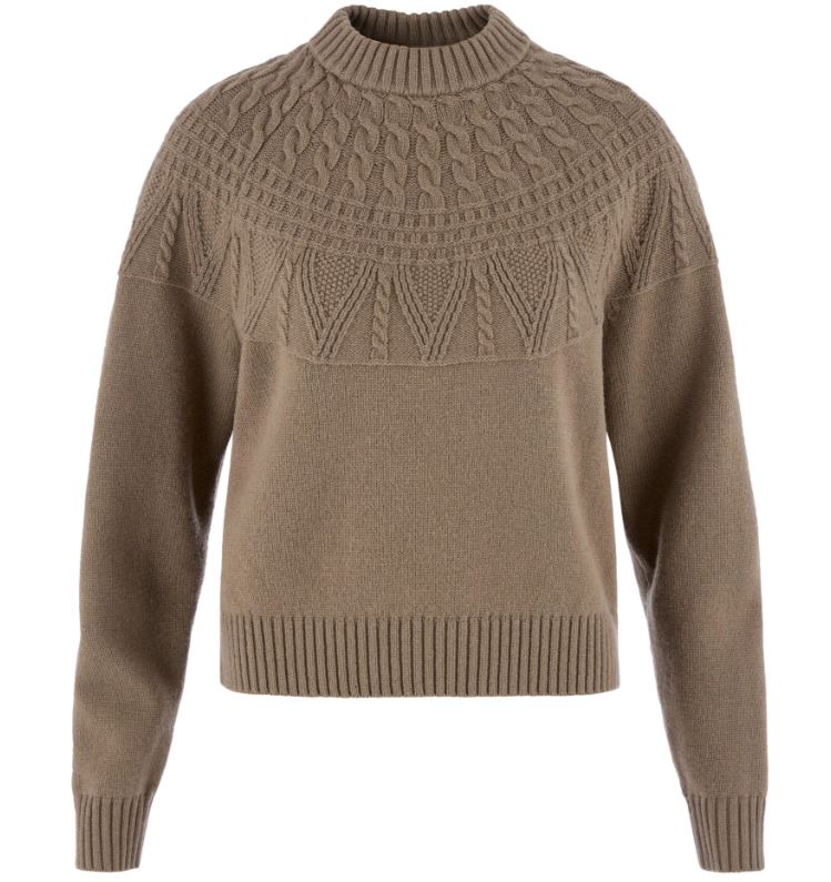 Fjälllräven Ovik Solid Jacquard Knit Women Suede Brown