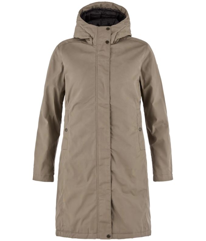 Fjällräven Kiruna Hydratic Padded Parka Women Suede Brown