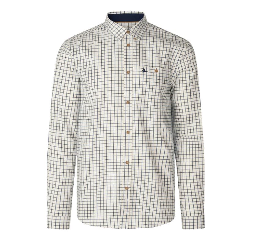 Seeland Oxford Shooting Shirt - Dark Sapphire Check