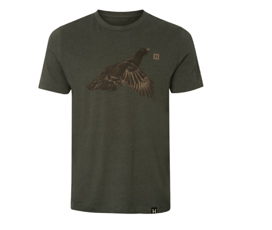 Harkila Logo S/S T-shirt Forest night Grouse