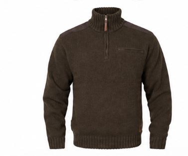 Harkila Annaboda WSP Knit Half Zip Demitasse Brown